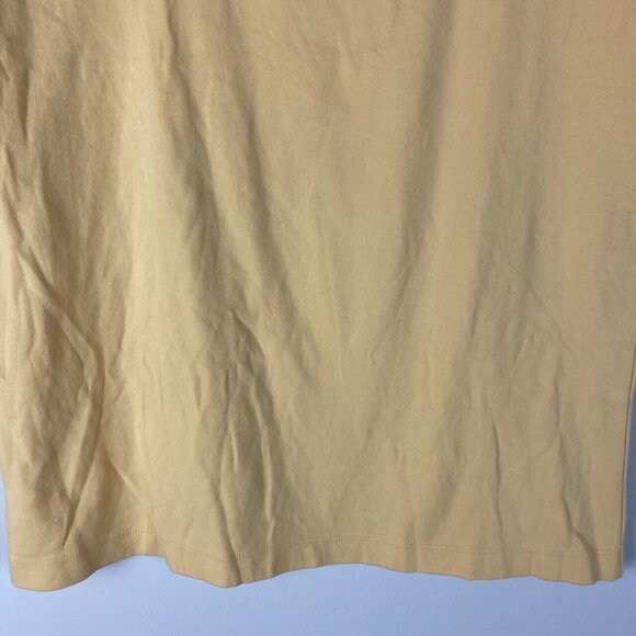 Chicos T Shirt Womens 2 US Large Yellow Short Sleeve Cotton Spandex Scoop Neck - Picture 3 of 9